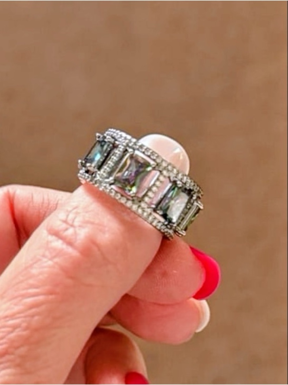 June size 7 Alexandrite on hematite 
Full band. Bomb Party